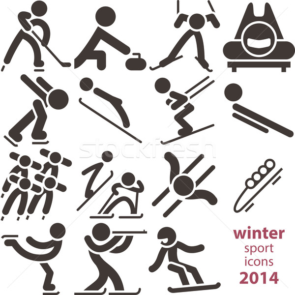 Winter sport icons Stock photo © iaRada