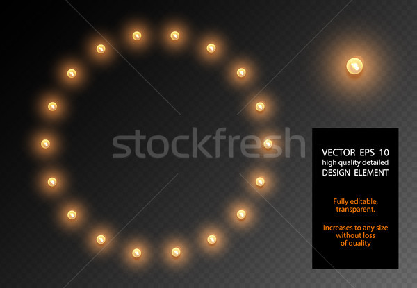 Vektor realistisch Glühlampe transluzent isoliert Stock foto © Iaroslava