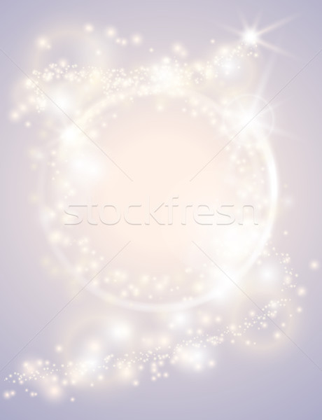 Abstract glow light spark circle frame bright Christmas background. Sparkling festive design poster. Stock photo © Iaroslava