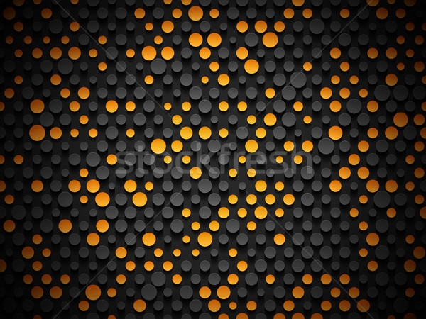 Abstract industrial realistic embossing volume cylinder texture, depressed circles black background Stock photo © Iaroslava