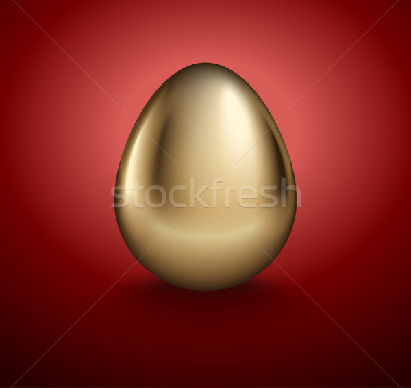 現実的な 金の卵 孤立した 赤 ヴィンテージ ストックフォト © Iaroslava