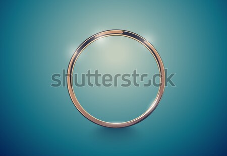 Abstract luxury golden ring. Vector light vintage effect background. Round frame Stock photo © Iaroslava