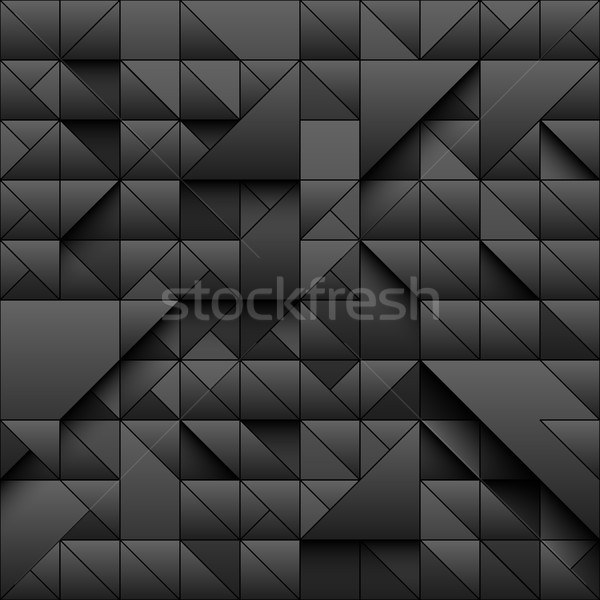 Negru triunghi geometric 3D proiect Imagine de stoc © Iaroslava