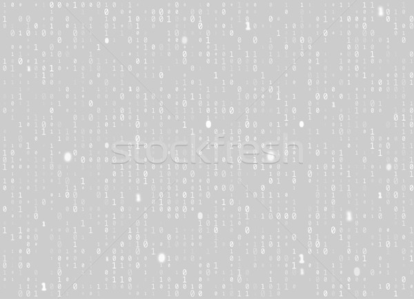 Wektora kod binarny szary bezszwowy duży danych Zdjęcia stock © Iaroslava