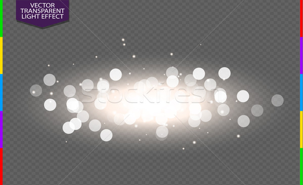 Abstract white bokeh light effect explosion sparks modern design. Glow star burst blur defocused Stock photo © Iaroslava