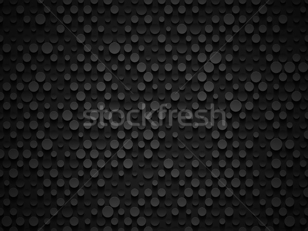 Abstract industrial realistic embossing volume cylinder texture, depressed circles black background Stock photo © Iaroslava