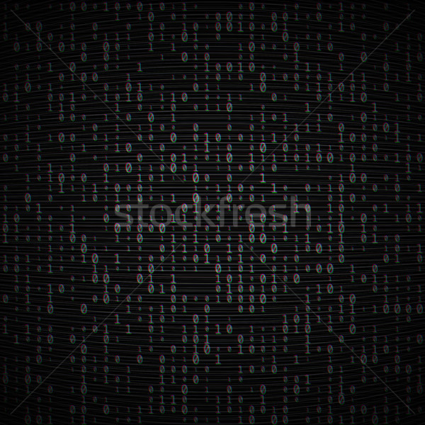 Vector binary code dark background. Big data and programming, hacking, decryption, encryption Stock photo © Iaroslava