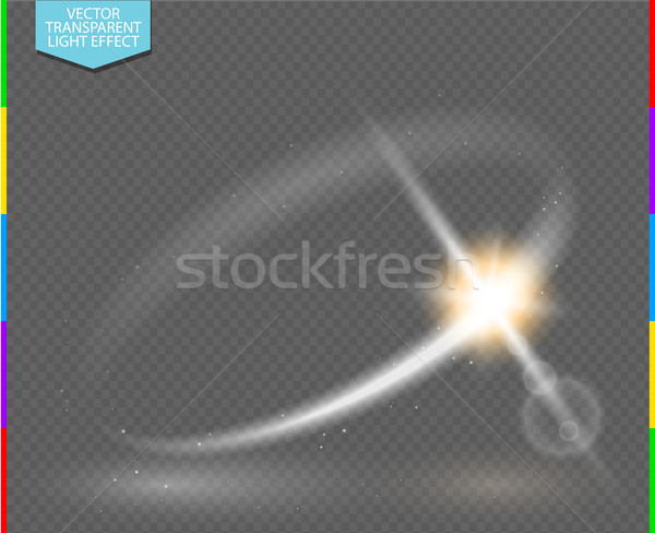 Circular lens flare transparennt light effect. Abstract galaxy. Beautiful ellipse border. Luxury Stock photo © Iaroslava