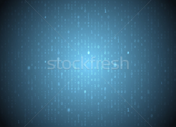 Wektora kod binarny niebieski duży danych programowanie Zdjęcia stock © Iaroslava