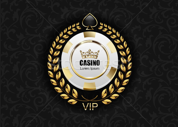 Vip club logo luxury golden badge Royalty Free Vector Image