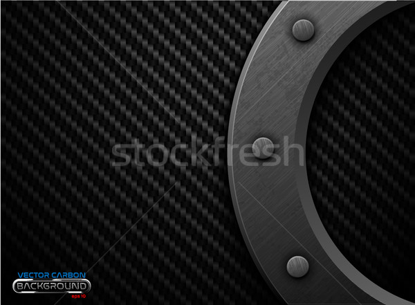 Stockfoto: Vector · zwarte · koolstofvezel · donkere · grunge · metaal