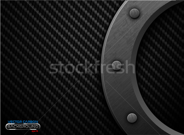 Vector negro fibra de carbono oscuro grunge metal Foto stock © Iaroslava