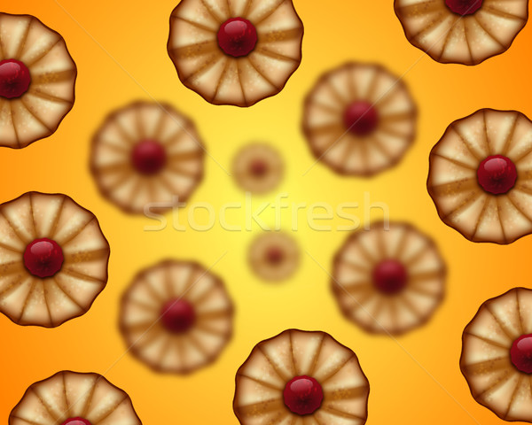 Cookie-uri roşu gem fara sudura izolat alb Imagine de stoc © Iaroslava