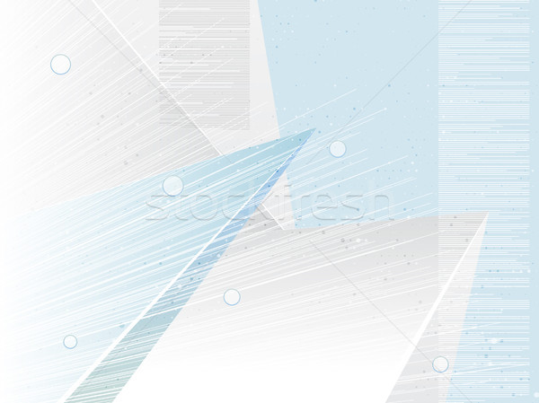 Abstract geometric shapes background. White blue tones technology wallpaper. Light business concept. Stock photo © Iaroslava