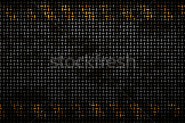 Vector pattern of metal rusty grid urban grunge background. Old black iron grill industrial texture. Stock photo © Iaroslava