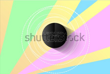 Abstract vector geometric color pattern background. White beads or wire design element and black Stock photo © Iaroslava