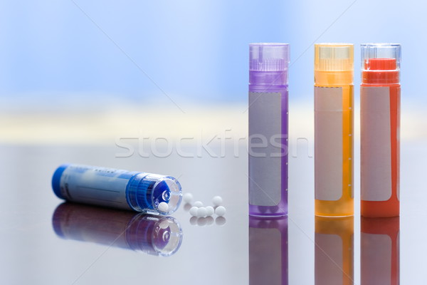 Homéopathiques médication étroite vue faible blanche [[stock_photo]] © icefront