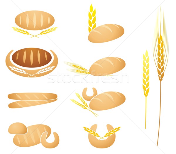 Zdjęcia stock: Chleba · bagietka · kukurydza · pszenicy · kolekcja · ucha