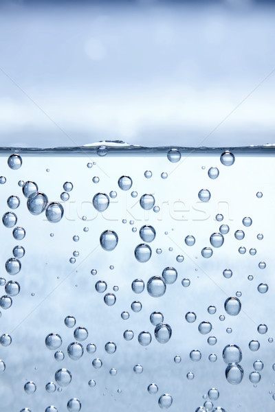 Vue de côté eau minérale bulles surface eau gaz [[stock_photo]] © icefront