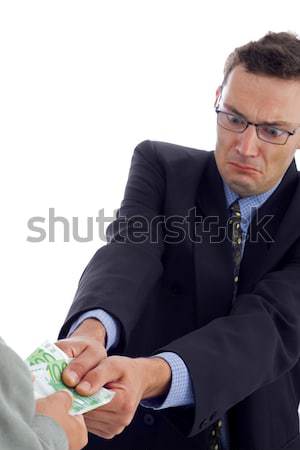 Geld boos zakenman Stockfoto © icefront