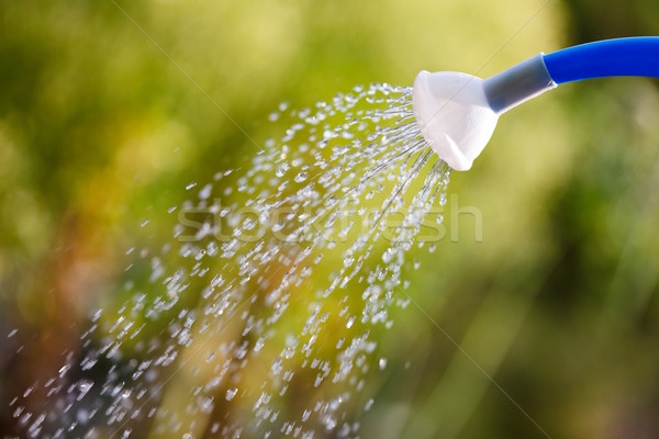 Pueden gotas de agua caer azul agua mano Foto stock © icefront