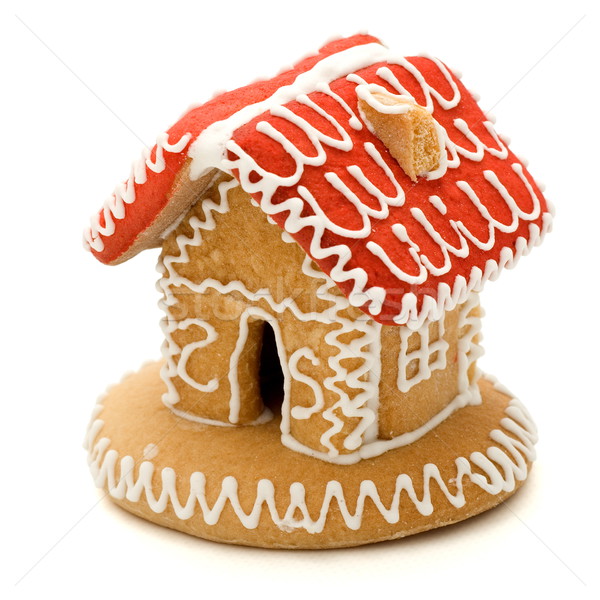 Cookie domu wykonany ręcznie odznaczony odizolowany biały Zdjęcia stock © icefront