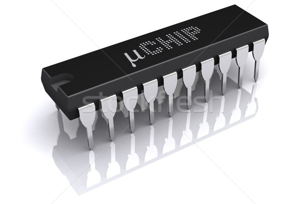 Mikro chip ilustracja pakiet wysoki Zdjęcia stock © icefront