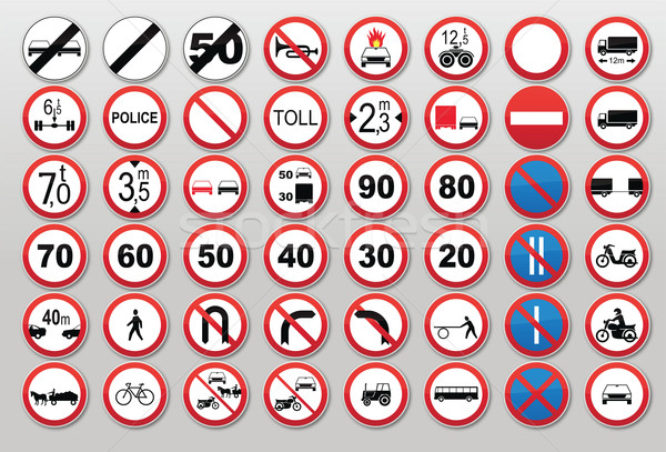 Traffic signs - Prohibit and restrict Stock photo © icefront