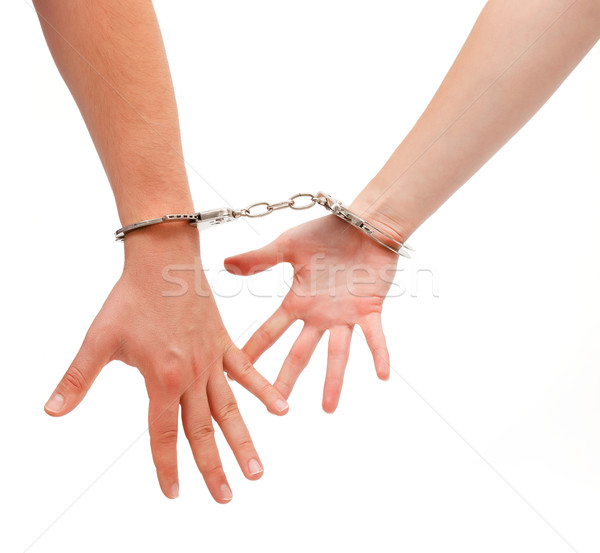 Handcuffed man and woman Stock photo © icefront