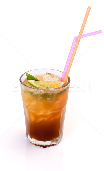 Lang eiland thee glas citroen alcohol Stockfoto © icefront
