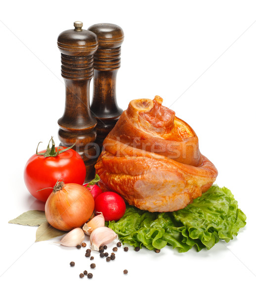 Traditional pork ham Stock photo © icefront