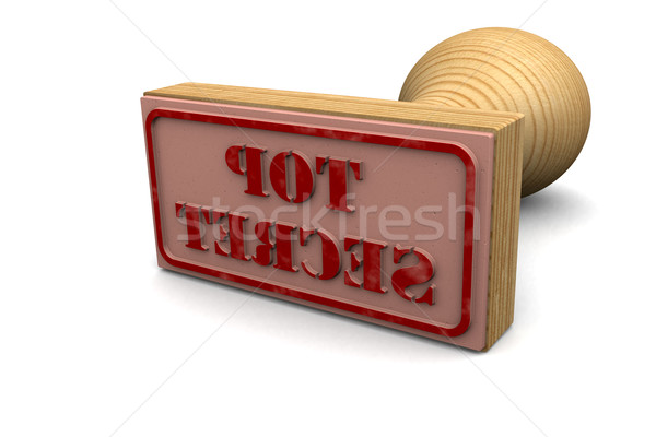 Top Geheimnis Stempel schließen Ansicht Makro Stock foto © icefront