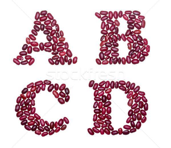 Capital characters made of red kidney beans Stock photo © icefront
