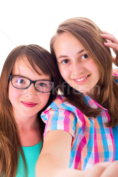 Vriendinnen mooie teen meisjes meisje bril Stockfoto © icefront