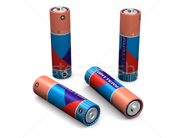 Four AA Batteries Stock photo © icefront
