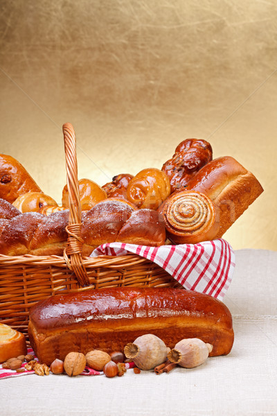 Sweet bakery products in basket Stock photo © icefront
