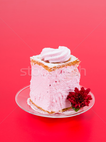 Pink fruit mousse cake Stock photo © icefront
