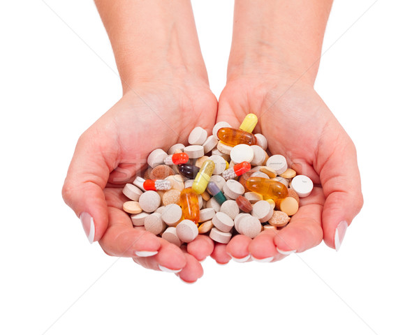 Drugs hand gezondheid witte Stockfoto © icefront