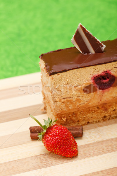 A slice of chocolate mousse cake  Stock photo © icefront