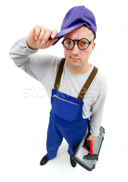 Awkward repairman Stock photo © icefront