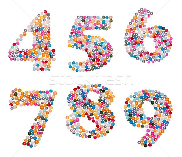 Numbers made of colorful sprinkles Stock photo © icefront