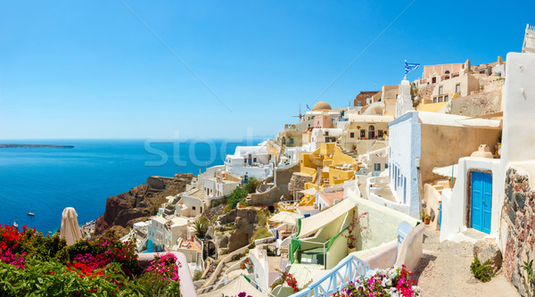 Panorama of Oia village, Santorini island Stock photo © icefront