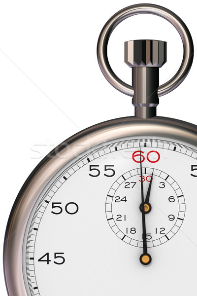 Stockfoto: Stopwatch · tonen · een · minuut · hand · tijd