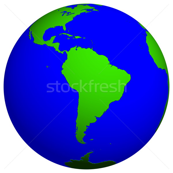 Ziemi świecie ameryka południowa świat ocean piłka Zdjęcia stock © icefront