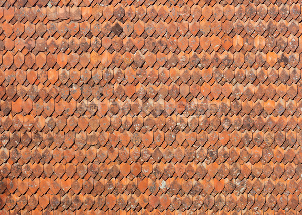 Old Style Ceramic Tiles On The Roof Stock Photo C Jozsef Szasz