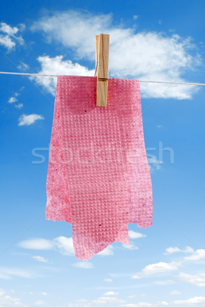 Papier hygiénique vue ciel blanche propre rose Photo stock © icefront