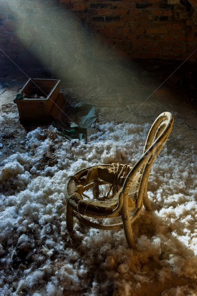 Eski sandalye ışık ev doku Stok fotoğraf © icefront