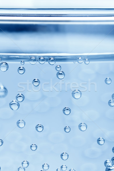 Stockfoto: Zijaanzicht · mineraalwater · bubbels · oppervlak · water · gas