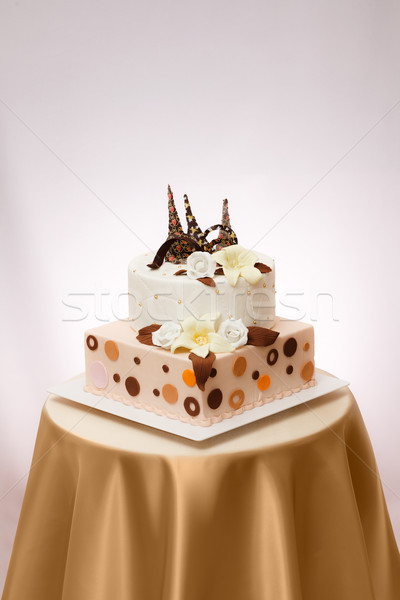 Wedding cake fiore marzapane decorazione copia spazio sopra Foto d'archivio © icefront