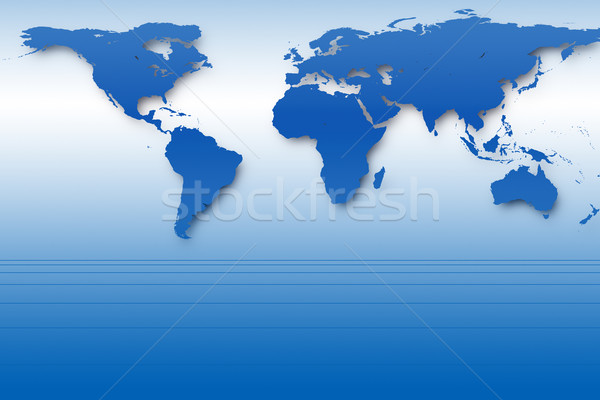 Blue world map Stock photo © icefront